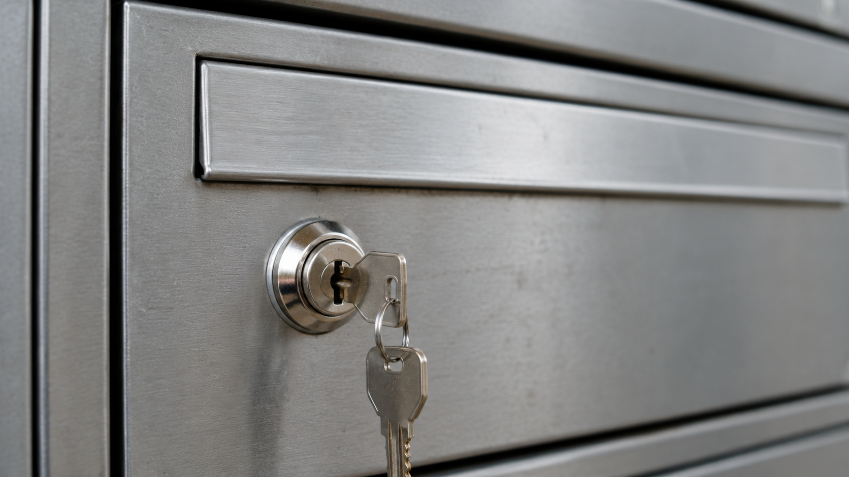 Hangende sleutel in slot